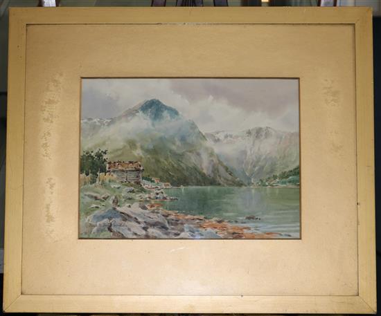 Frederick R. Fitzgerald (1897-1939) Norwegian fjord 9 x 12in.